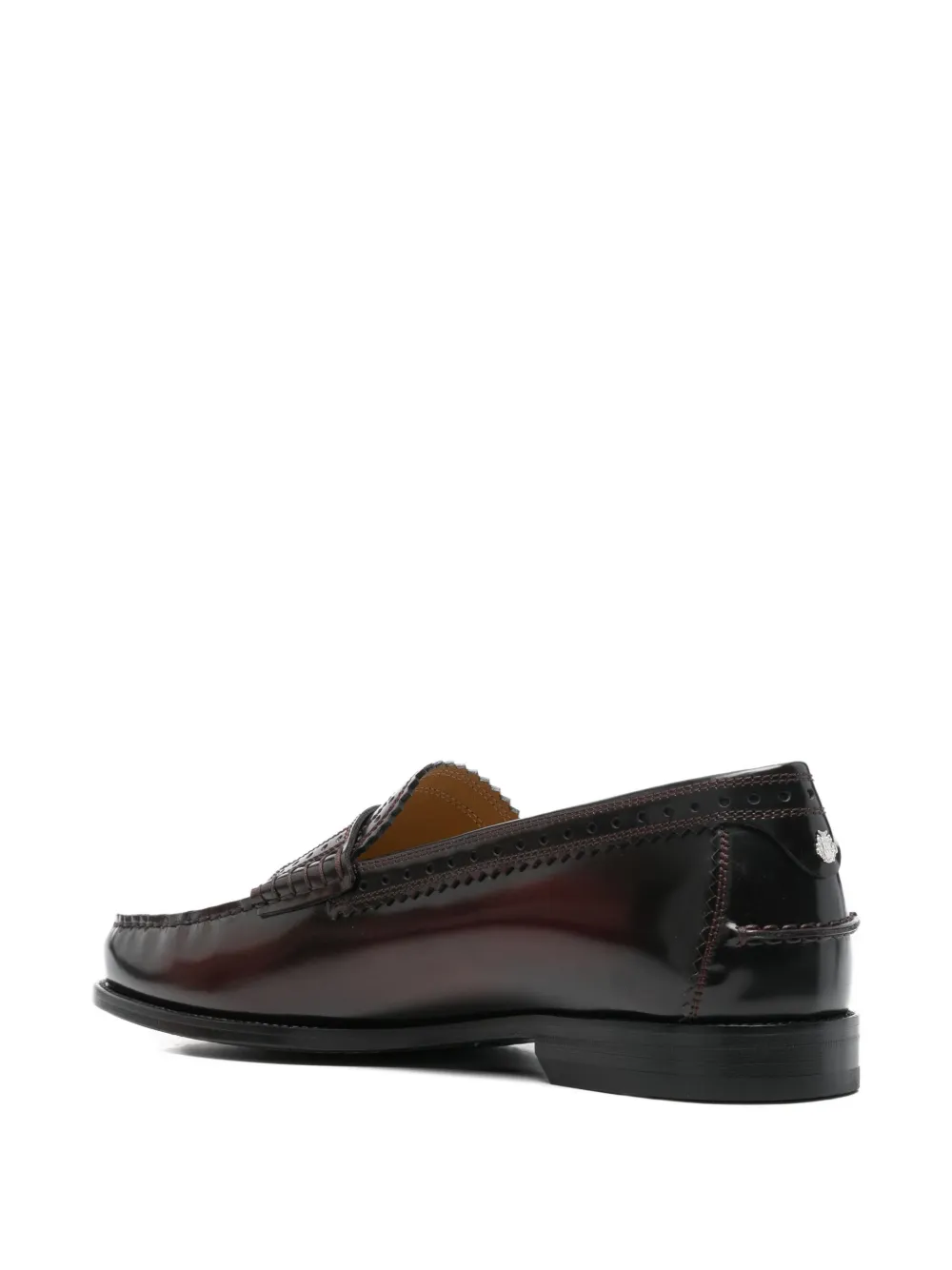 Bally logo-plaque loafers Rood