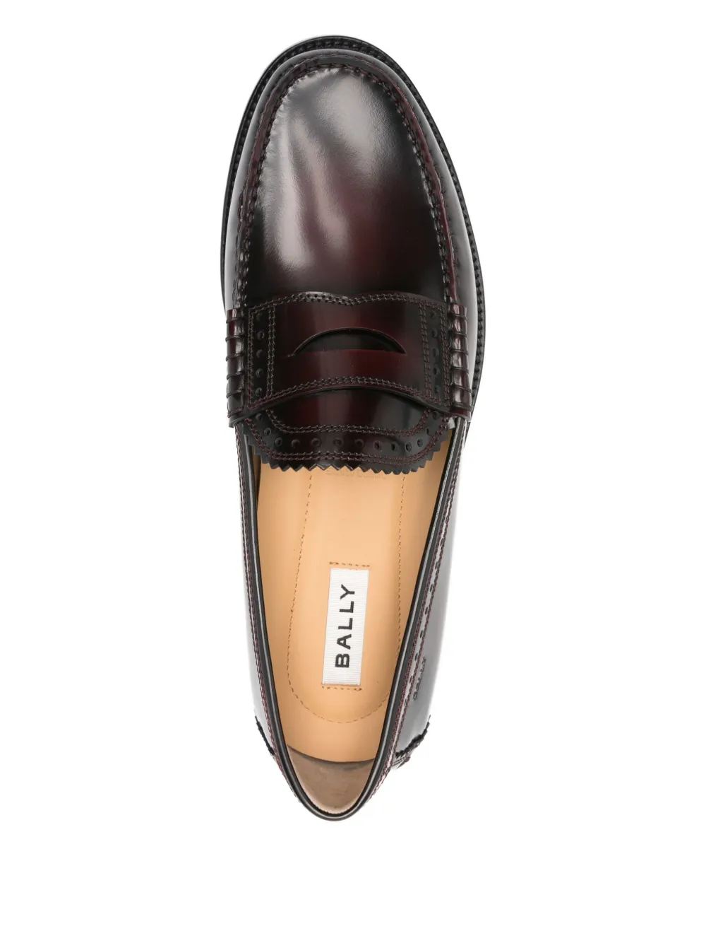 Bally logo-plaque loafers Rood