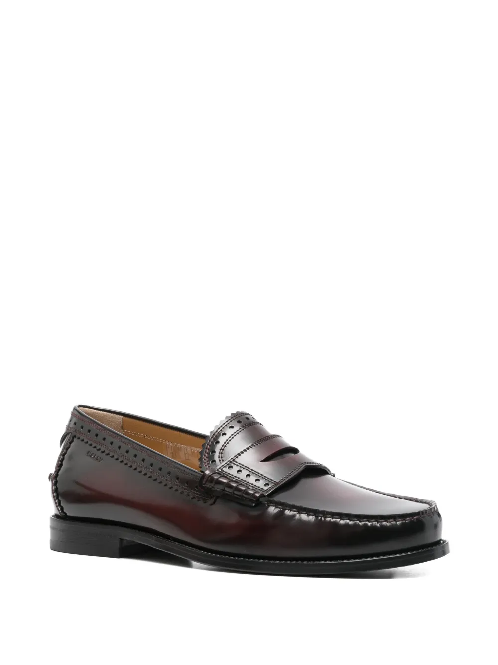 Bally logo-plaque loafers - Rood