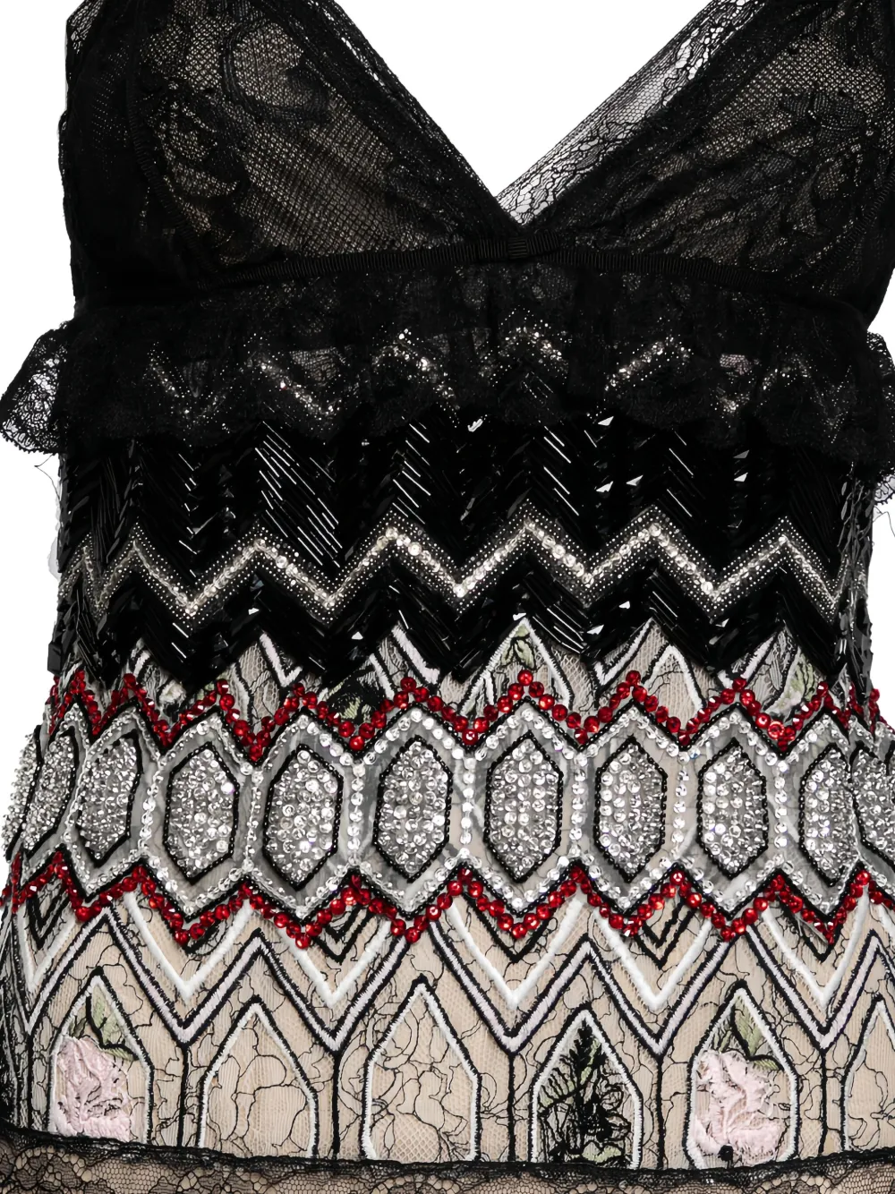 Giambattista Valli Vintage Semi-doorzichtige maxi-jurk - Zwart
