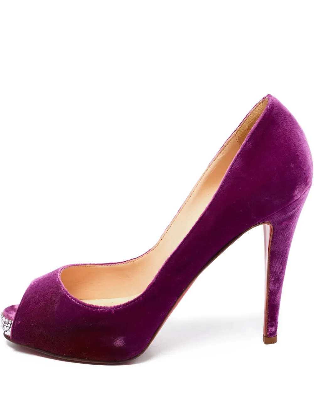 Christian Louboutin Pre-Owned ベルベットパンプス 120mm - パープル Christian Louboutin Pre-Owned ベルベットパンプス 120mm - パープル