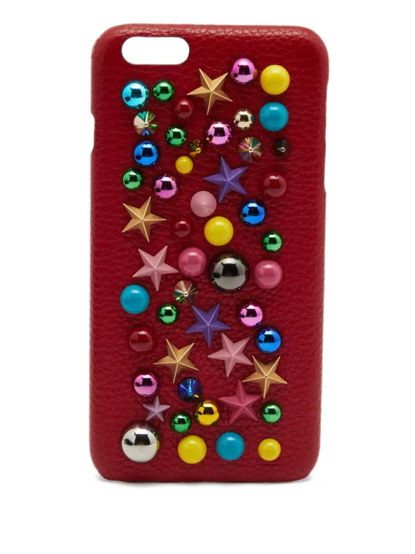 Dolce & Gabbana Stud-embellished iPhone 6 Case - Red