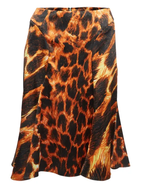 Just Cavalli Vintage animal-print flared midi skirt