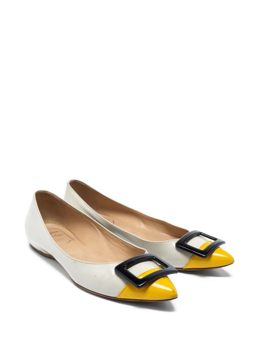 Roger Vivier Vintage Pre-owned Trompette ballerina's verfraaid met gesp - Grijs