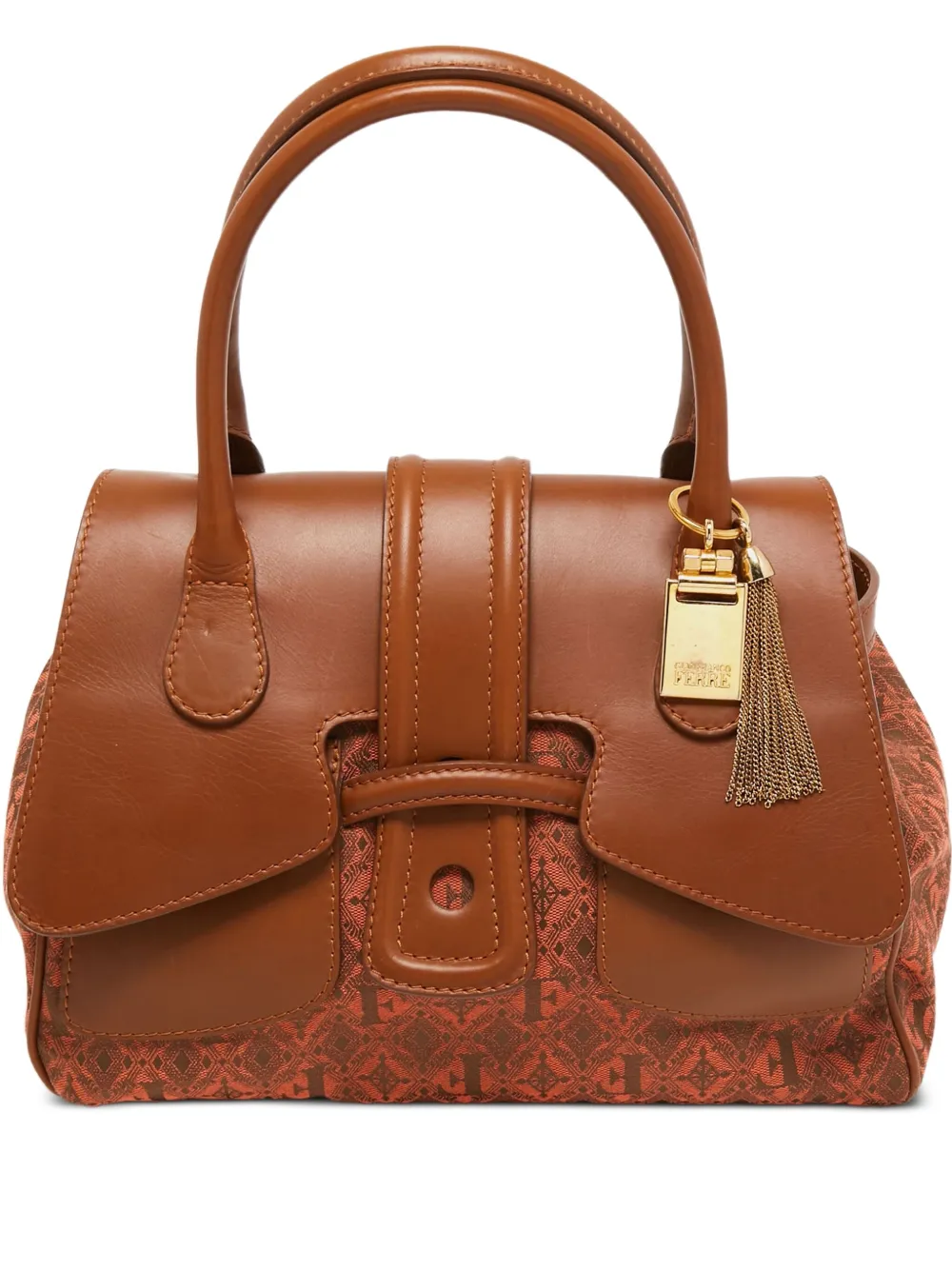 Gianfranco Ferré Pre-Owned tote de archivo con logo en jacquard | marrón | Image 1