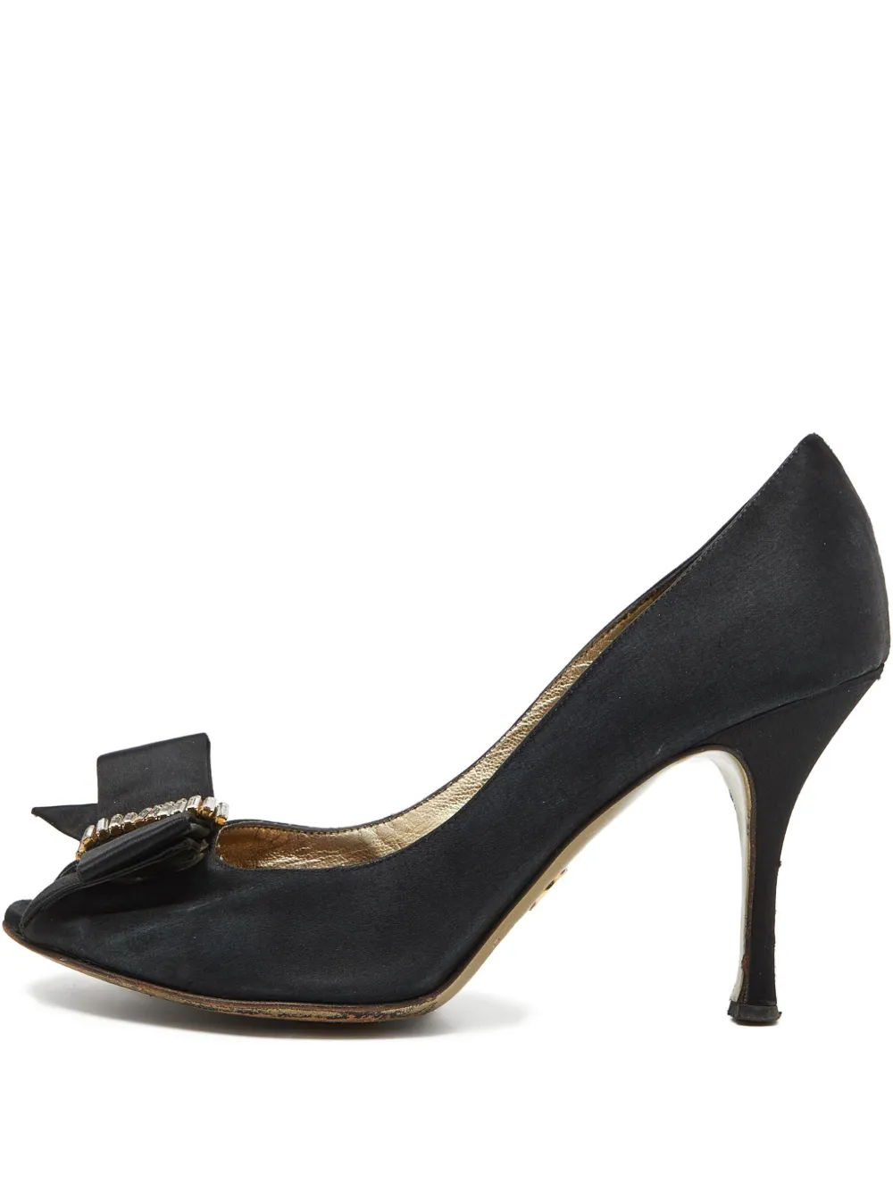 Dolce & Gabbana Pre-Owned zapatillas con peep-toe y tacón de 90mm | negro | Image 1