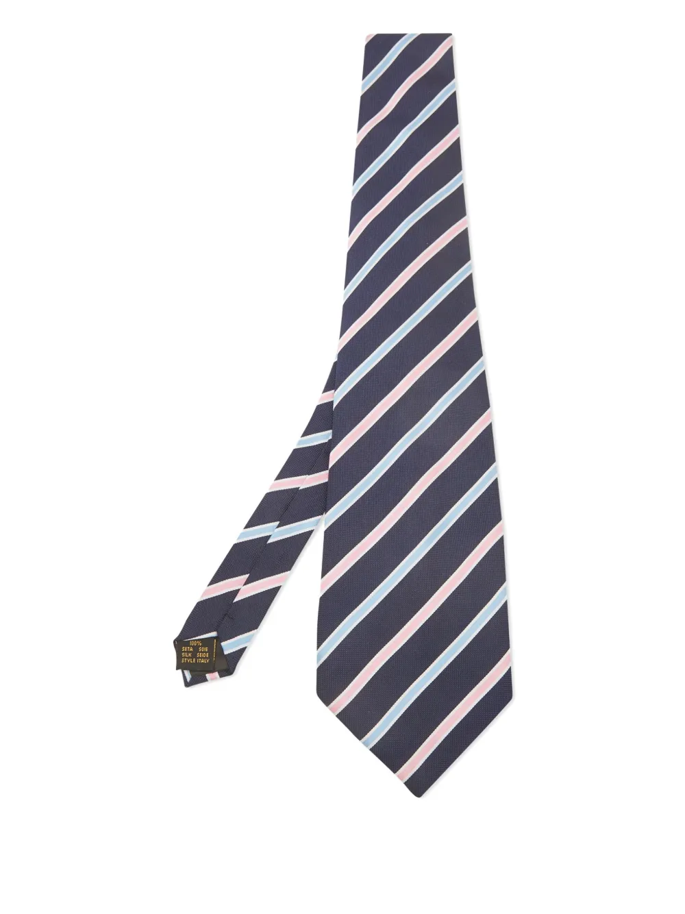 diagonal-stripe silk tie