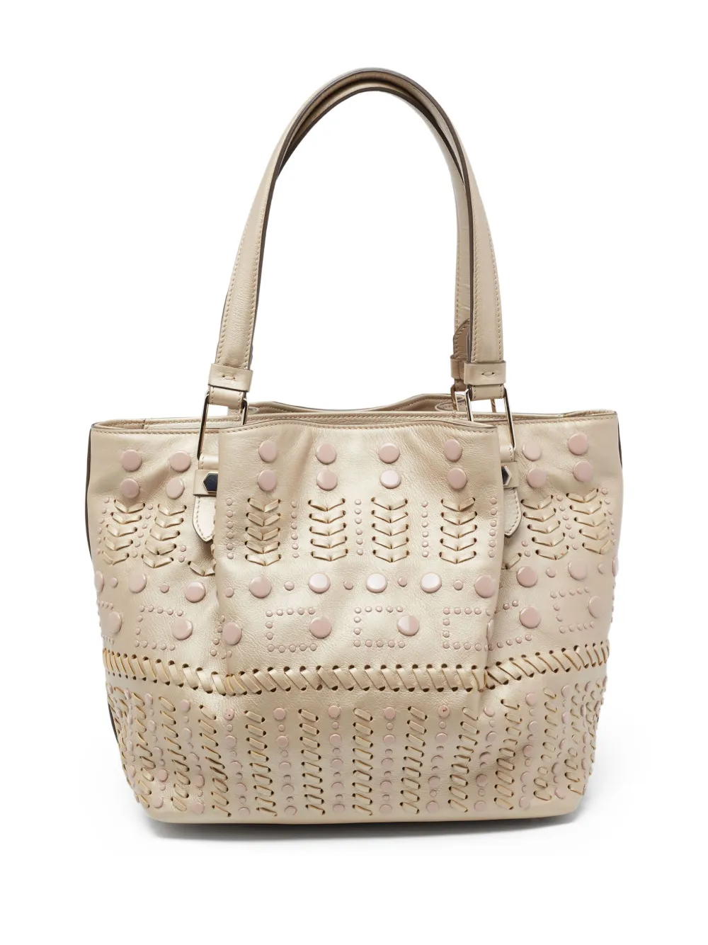 Pre-owned Tod's Vintage Stud-embellished Tote Bag