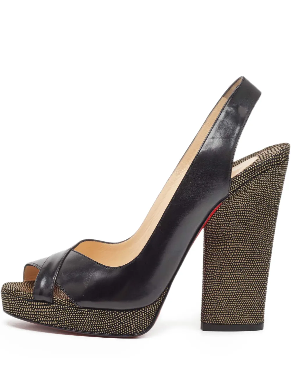 Christian Louboutin Pre-Owned レザーサンダル 130mm - ブラック Christian Louboutin Pre-Owned レザーサンダル 130mm - ブラック