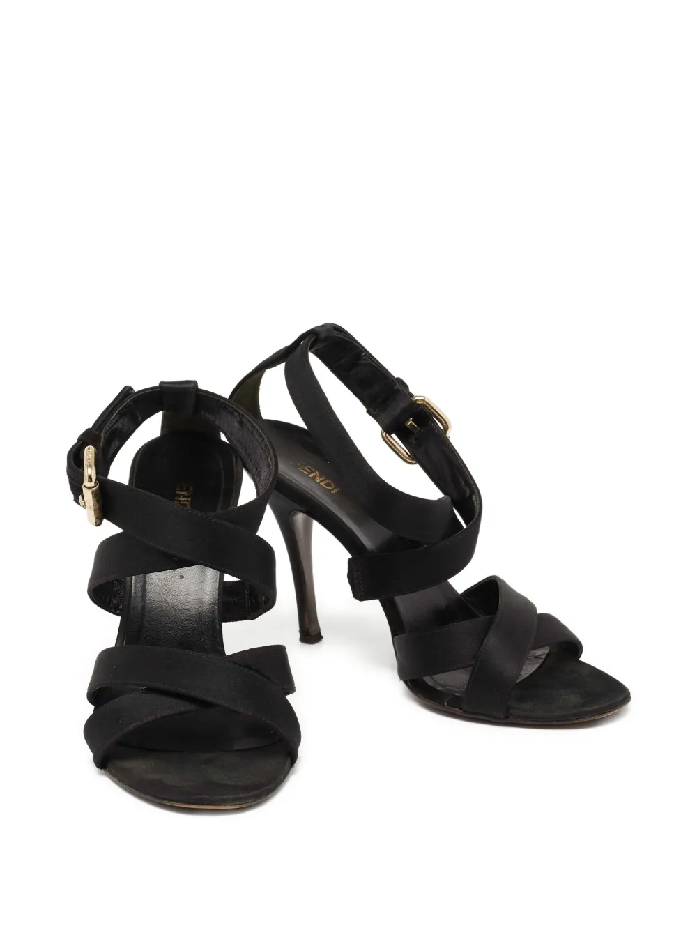 Fendi Pre-Owned 100mm satin sandals | Image 2