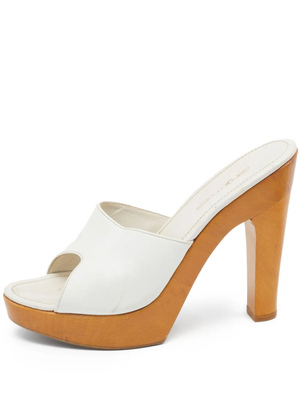 Sergio Rossi Vintage pre-owned 135mm leather sandals | White | Image 1