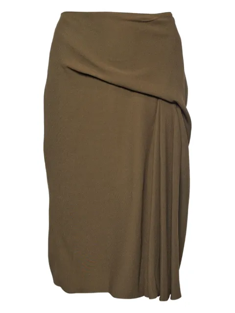 Versace Pre-Owned falda midi con diseño drapeado