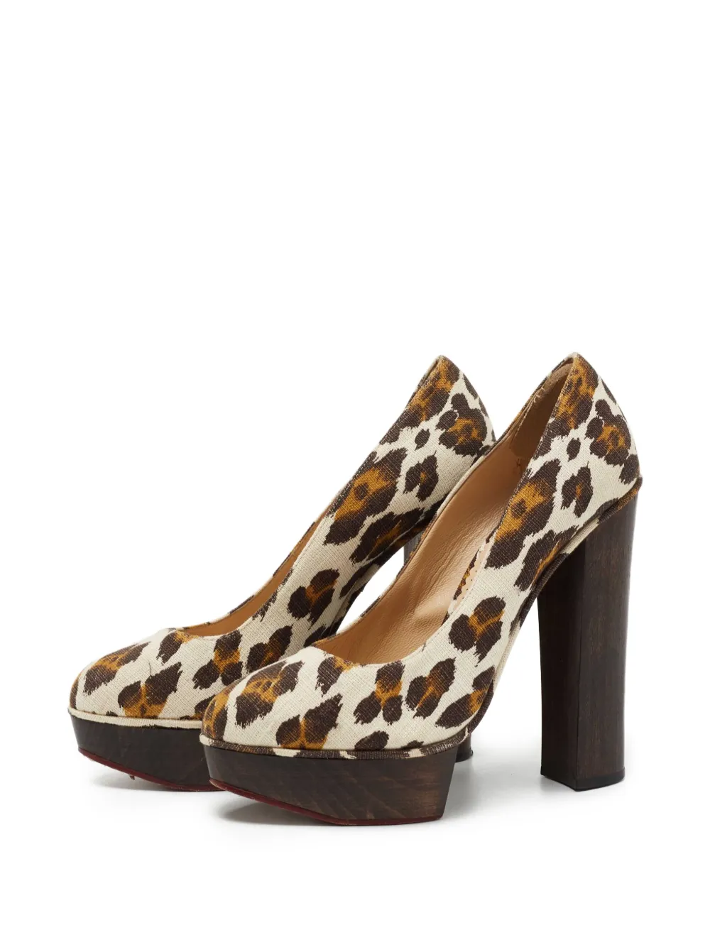 Charlotte Olympia pre-owned 140mm leopard-print platform pumps | Image 2