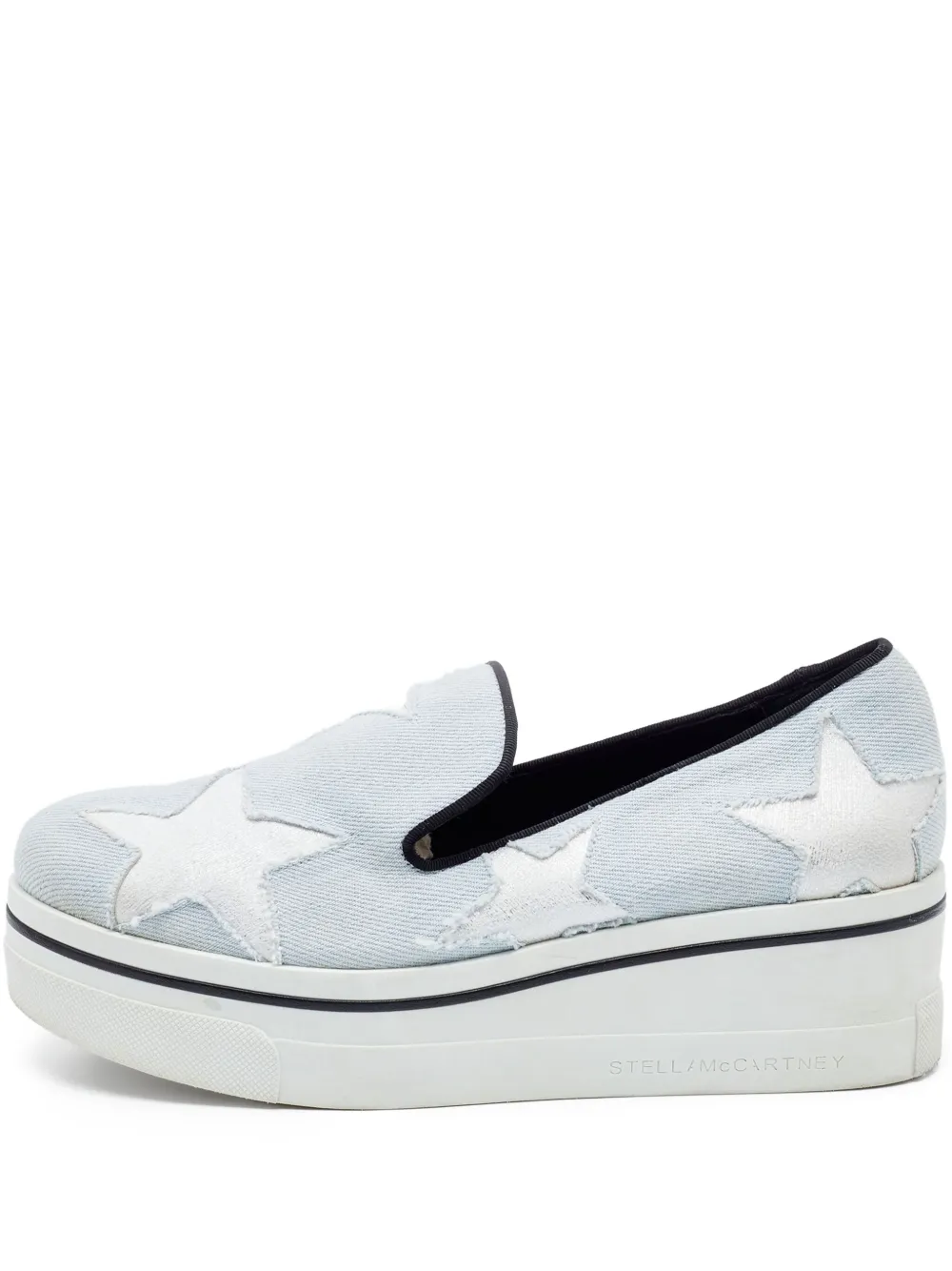 Stella McCartney Pre-Owned Binx star-embellished platform slip-on sneakers | Blue | Image 1
