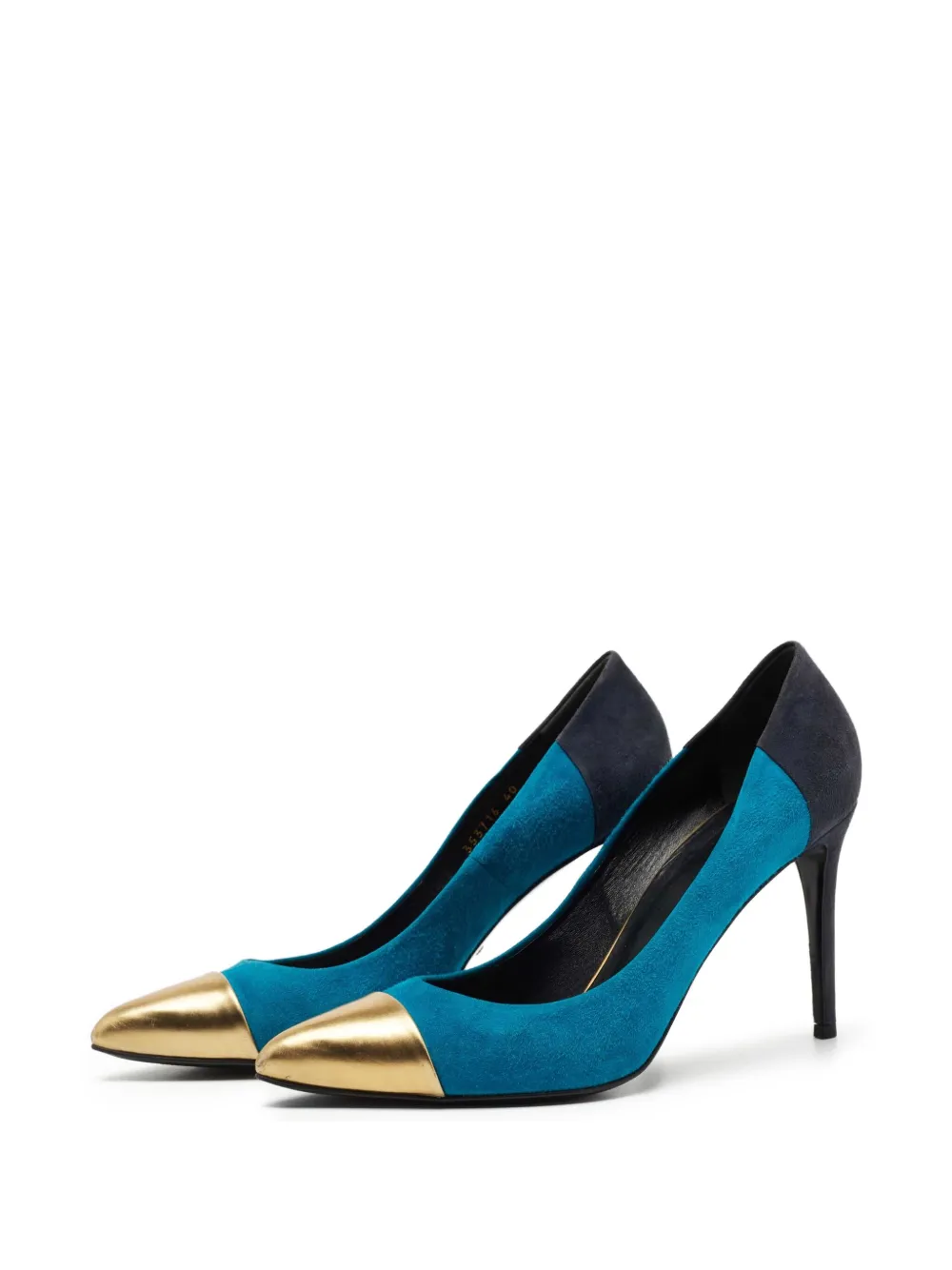 Gucci Pre-Owned 100 mm pumps met vlakken - Blauw