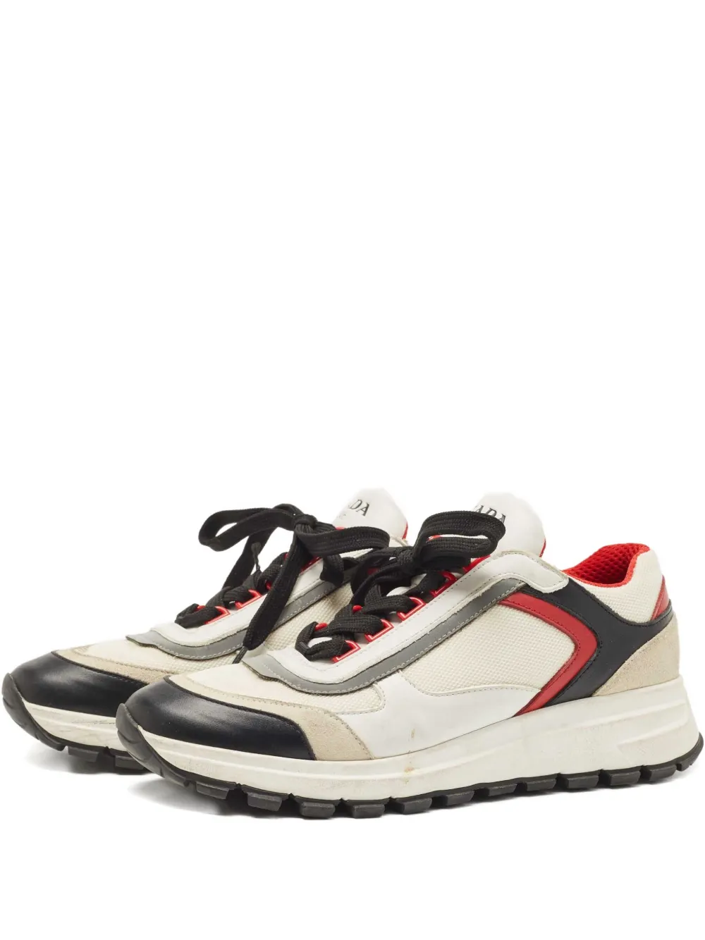 Prada Pre-Owned 2024 colour-block sneakers - ニュートラル Prada Pre-Owned 2024 colour-block sneakers - ニュートラル