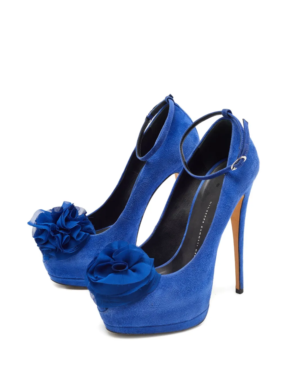 Giuseppe Zanotti Vintage Pre-owned 150mm suede platform pumps - Blauw