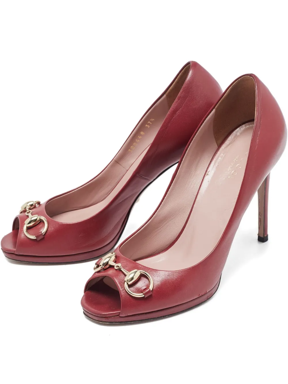 Gucci Pre-Owned 100 mm leren pumps met hak - Rood