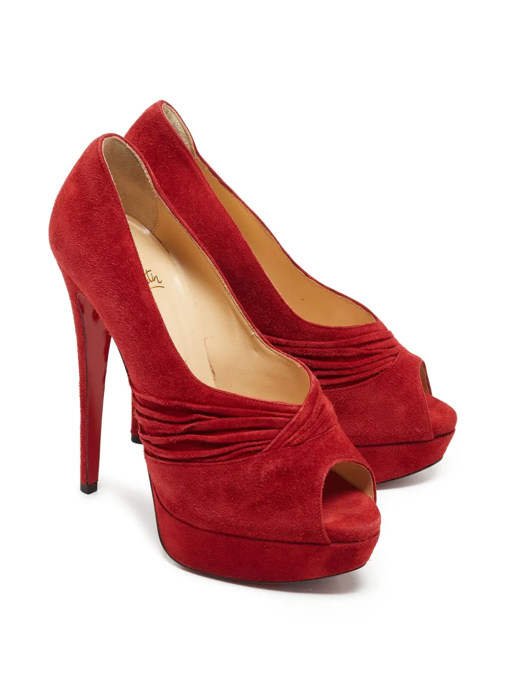 Christian Louboutin Pre-Owned 2024 150 mm Drapadita pumps - Rood