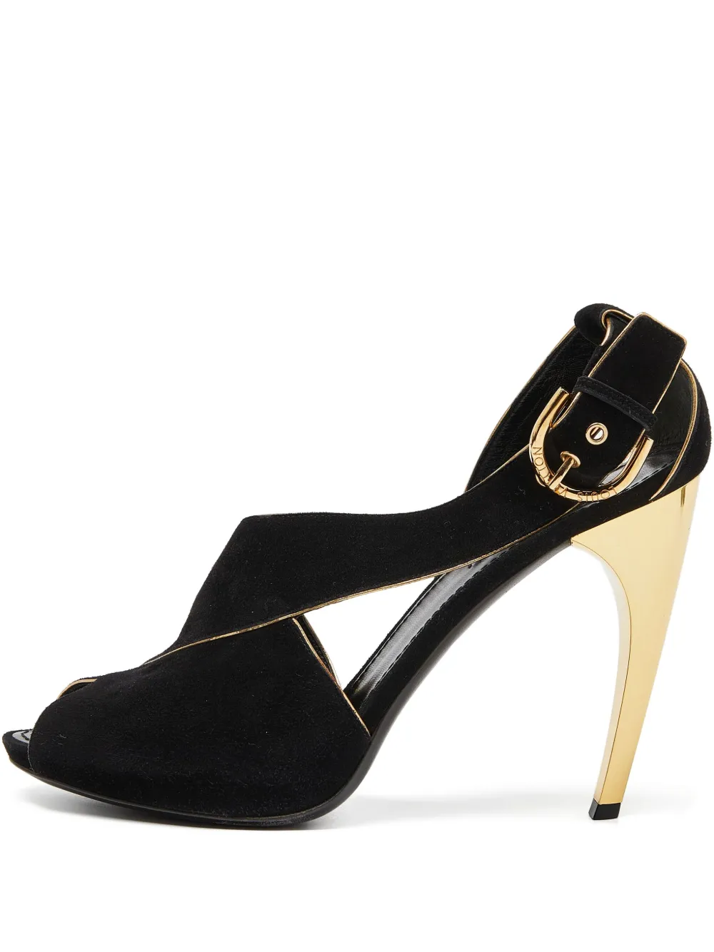 Louis Vuitton Pre-Owned Slingback-Pumps mit Peeptoe 110mm - Schwarz