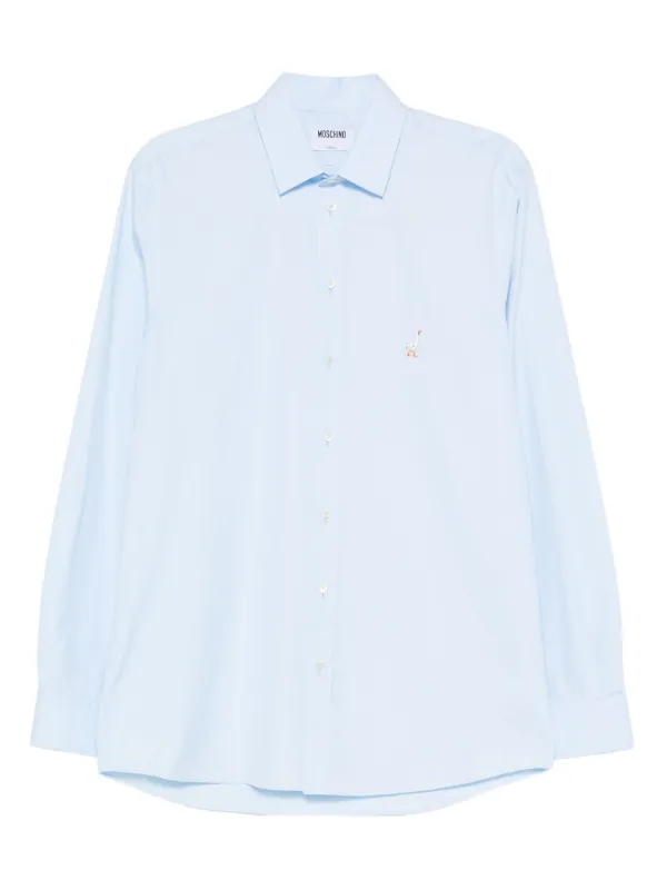 moschino dress shirt Used H&M HM Baseball Goofy Disney Size S Small its such a shame. Moschino silk shirt - Blue