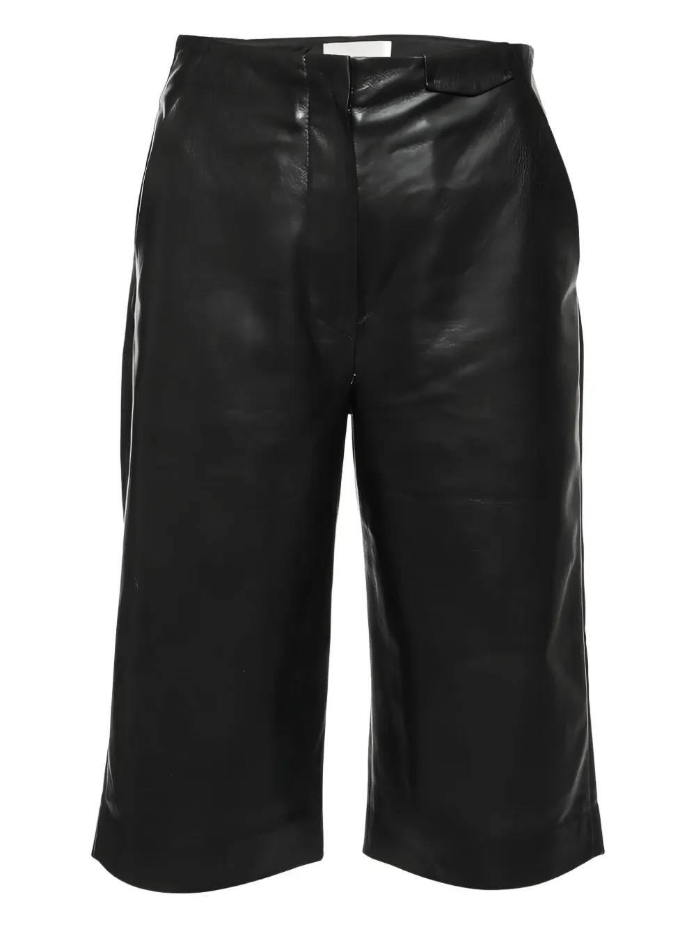 Nanushka Pre-owned faux-leather cropped trousers | Black | Image 1