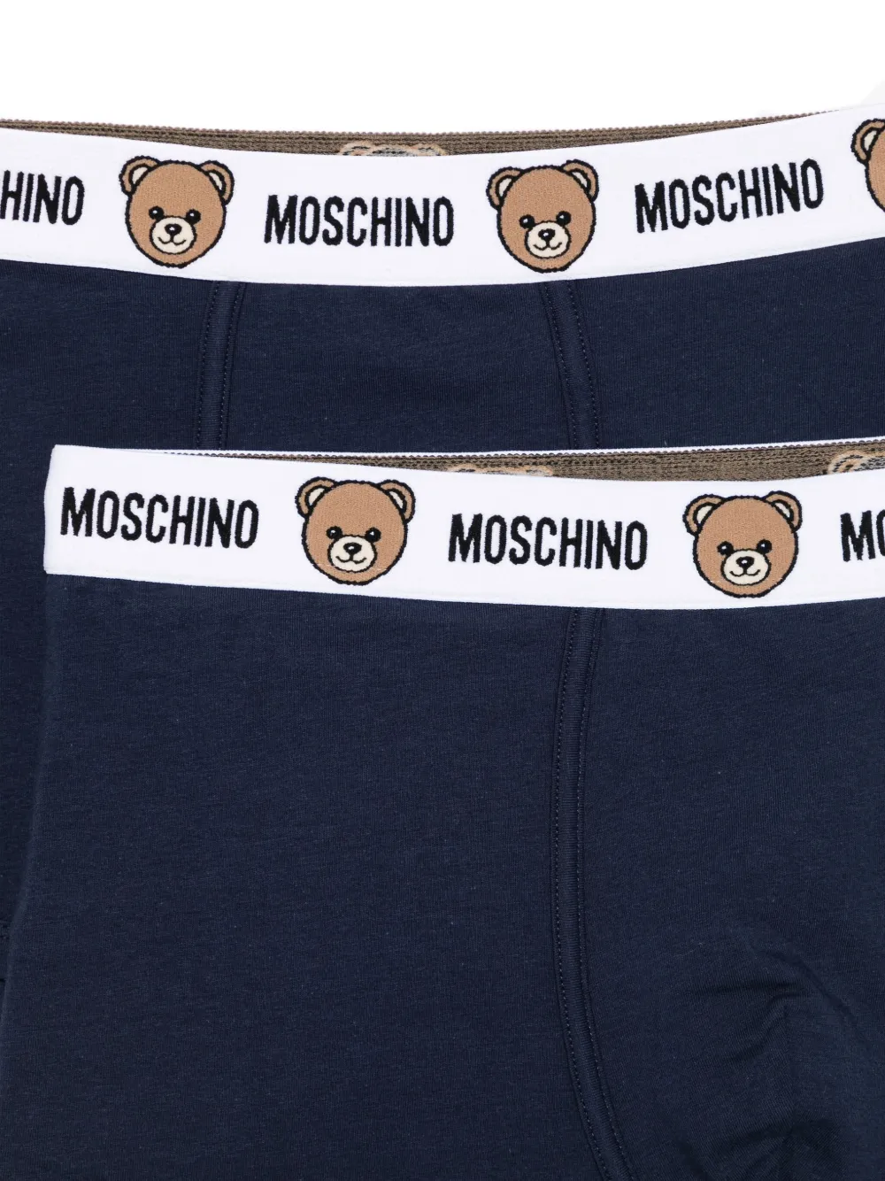 Moschino Drie boxershorts met logodetail Blauw