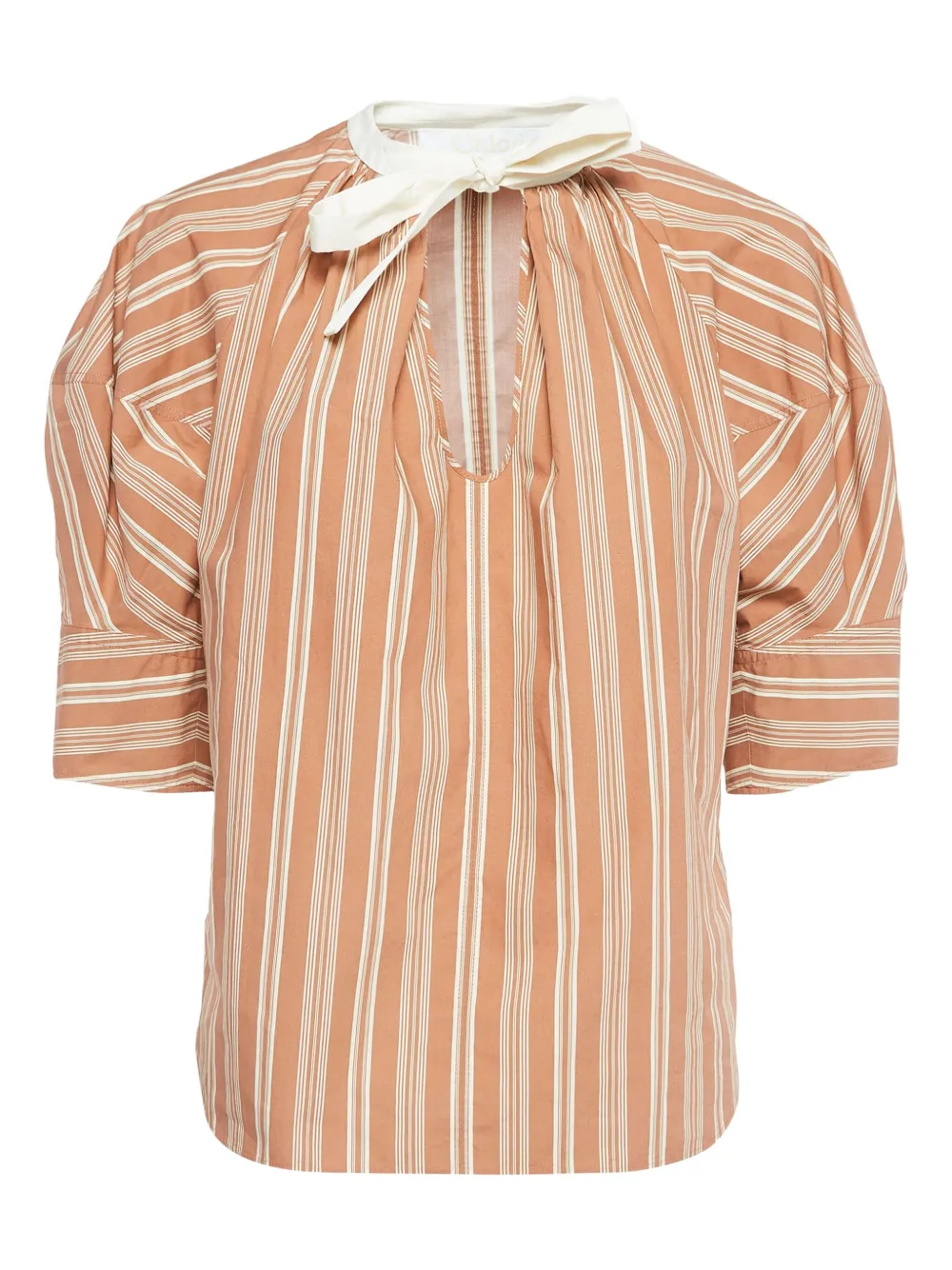 Chloé Pre-Owned blusa con rayas estampadas | marrón | Image 1
