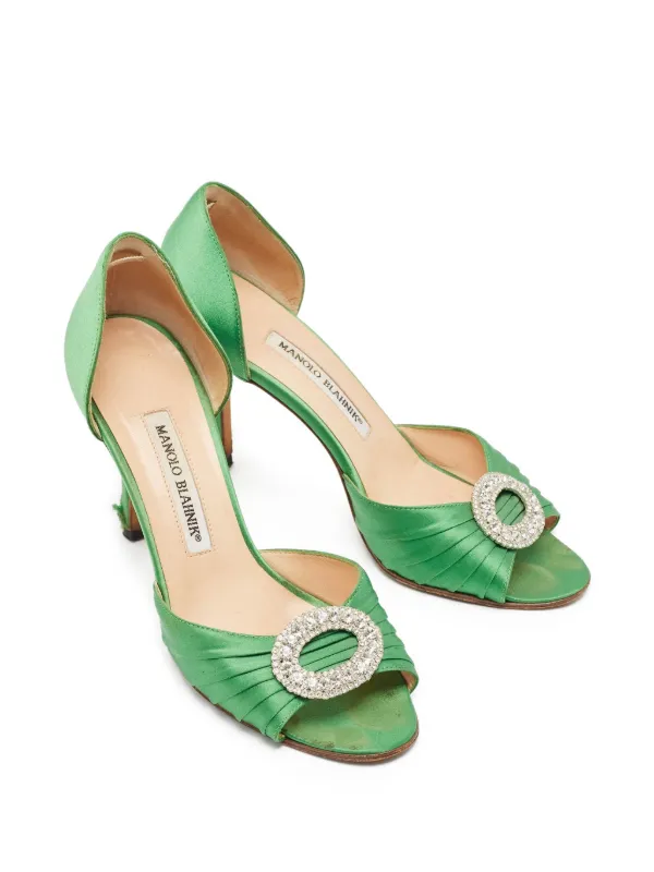 Manolo Blahnik pre-owned Sedaraby Pumps | Green | FARFETCH