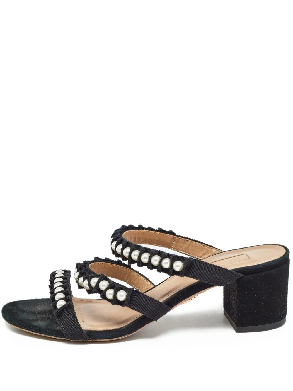Aquazzura suede 60mm leather sandals | Black | Image 1