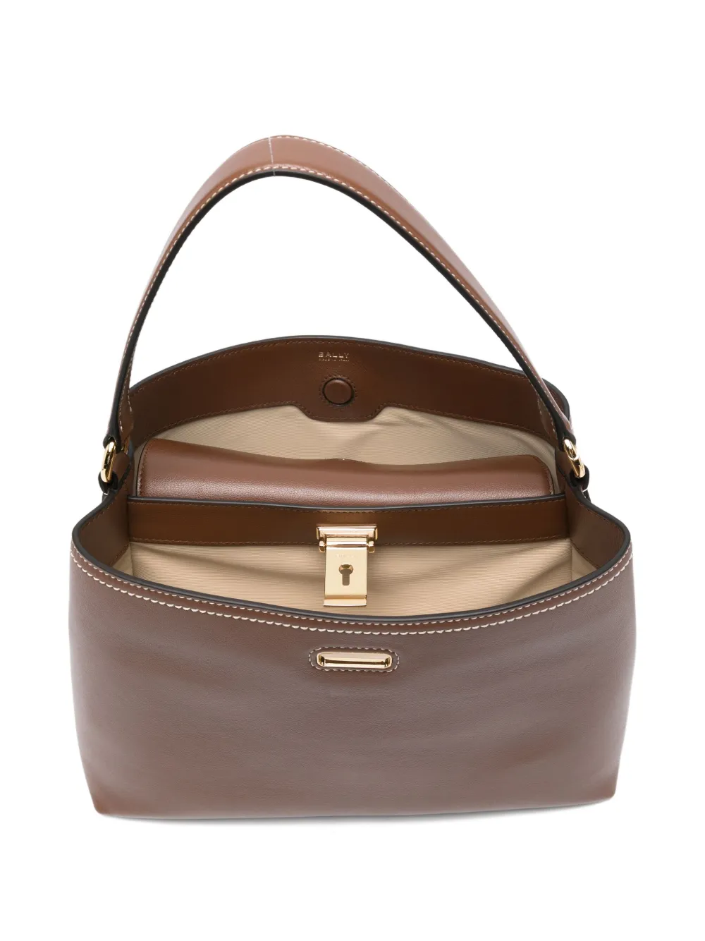 Bally Easy Key-lock Shoulder Bag In Brown
