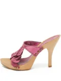 Christian Dior Pre-Owned lasercut wood sandals - Pink