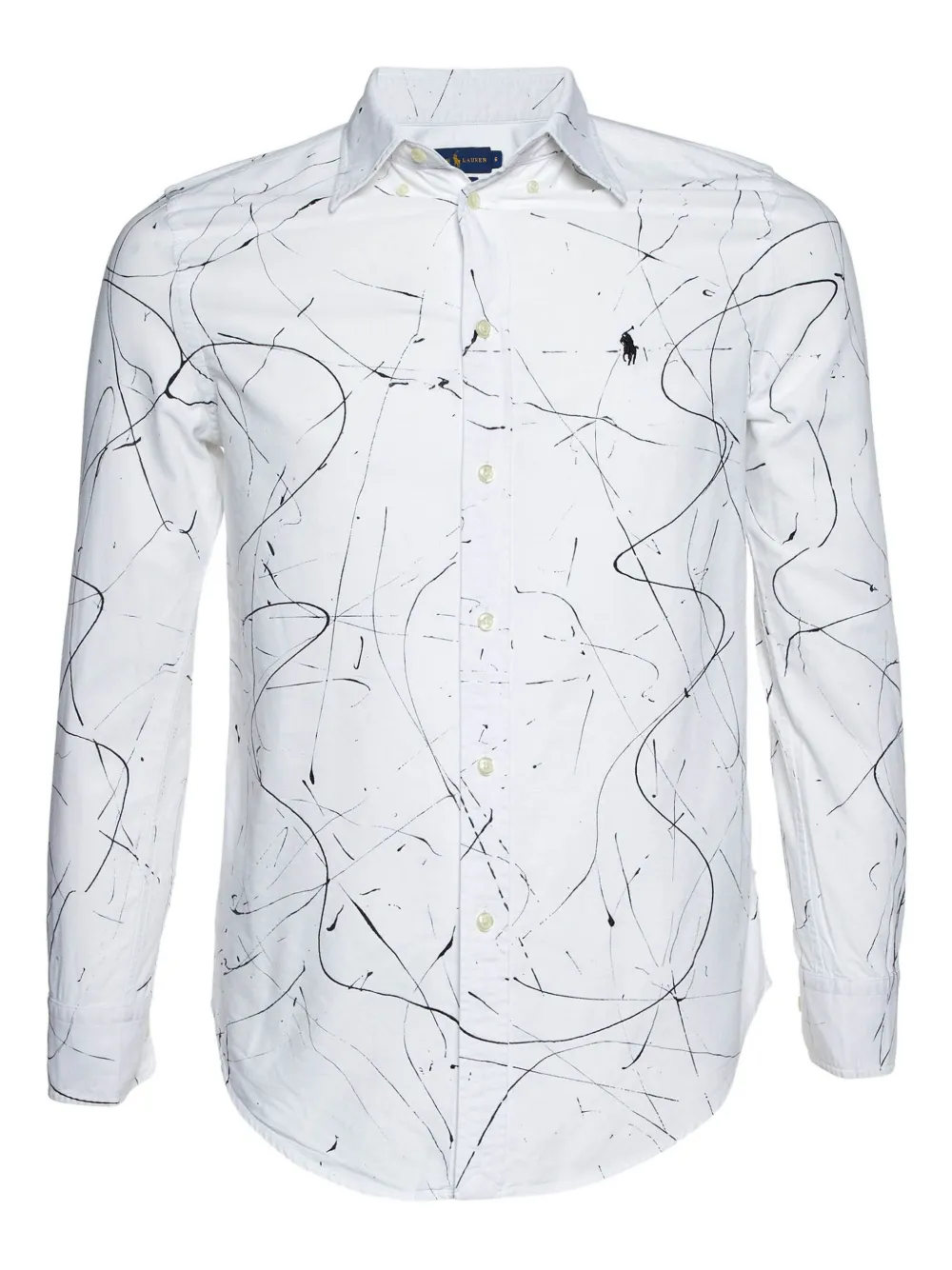 Polo Ralph Lauren Vintage abstract-print long-sleeve shirt | White | Image 1