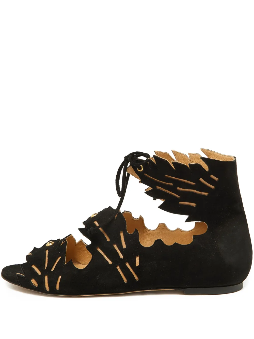 Pre-owned Charlotte Olympia  Cut-out Suede Sandals