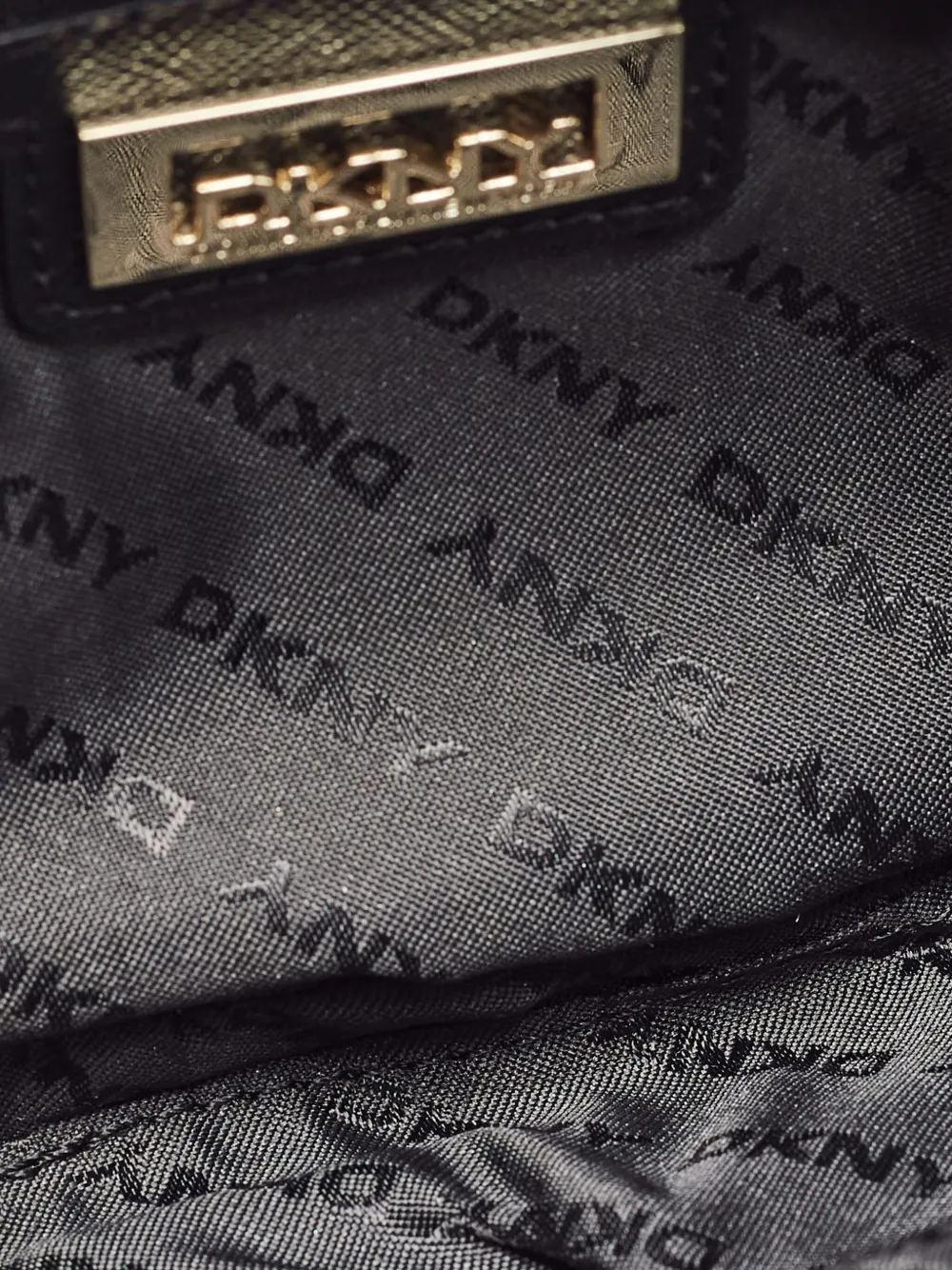Pre-owned Dkny Vintage Monogram Flap Shoulder Bag