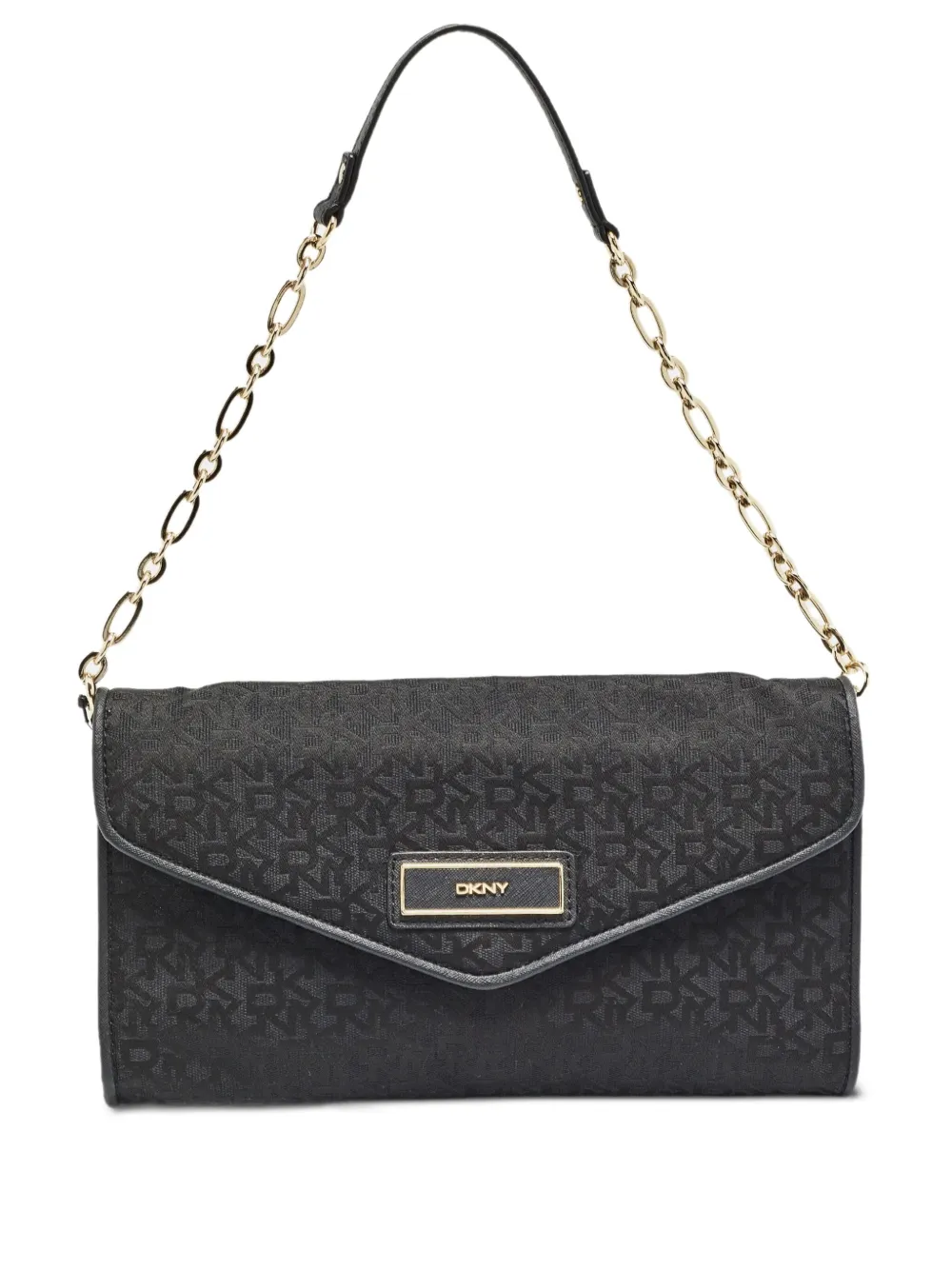 DKNY Vintage pre-owned monogram flap shoulder bag | Black | Image 1