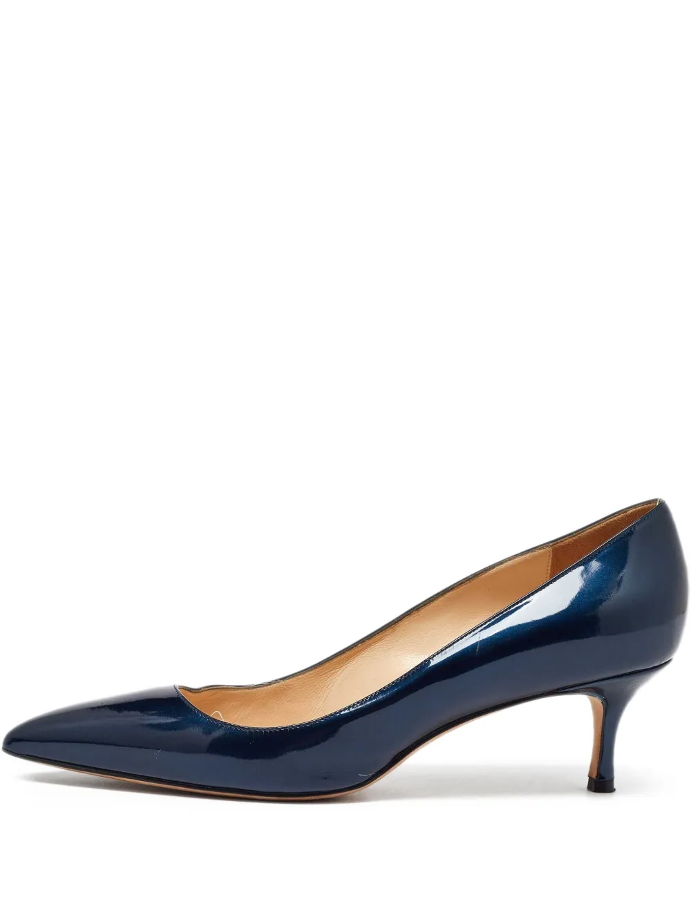 Pre-owned Manolo Blahnik 55mm Leather Heeled Pumps