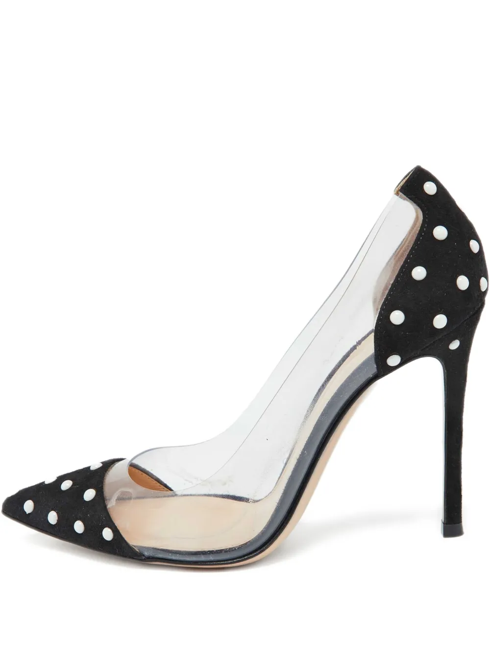 Pre-owned Gianvito Rossi  100mm Plexi Dotted Pumps