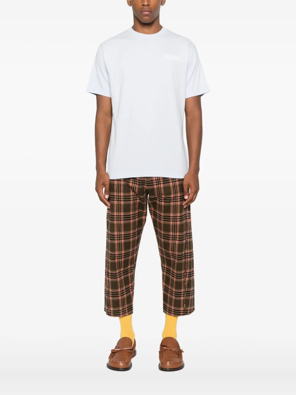 Kenzo Katoenen T-shirt met geborduurd logo Blauw
