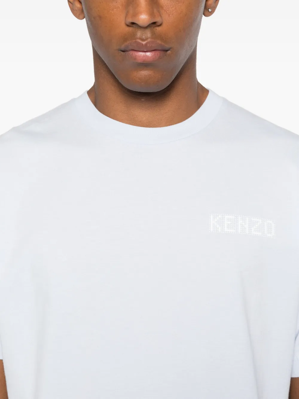 Kenzo Katoenen T-shirt met geborduurd logo Blauw
