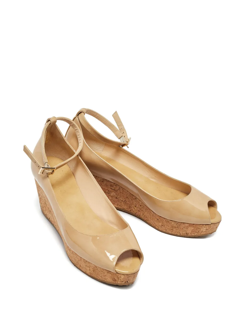 Jimmy Choo Pre-Owned 75mm patent-finish wedge pumps | Image 2