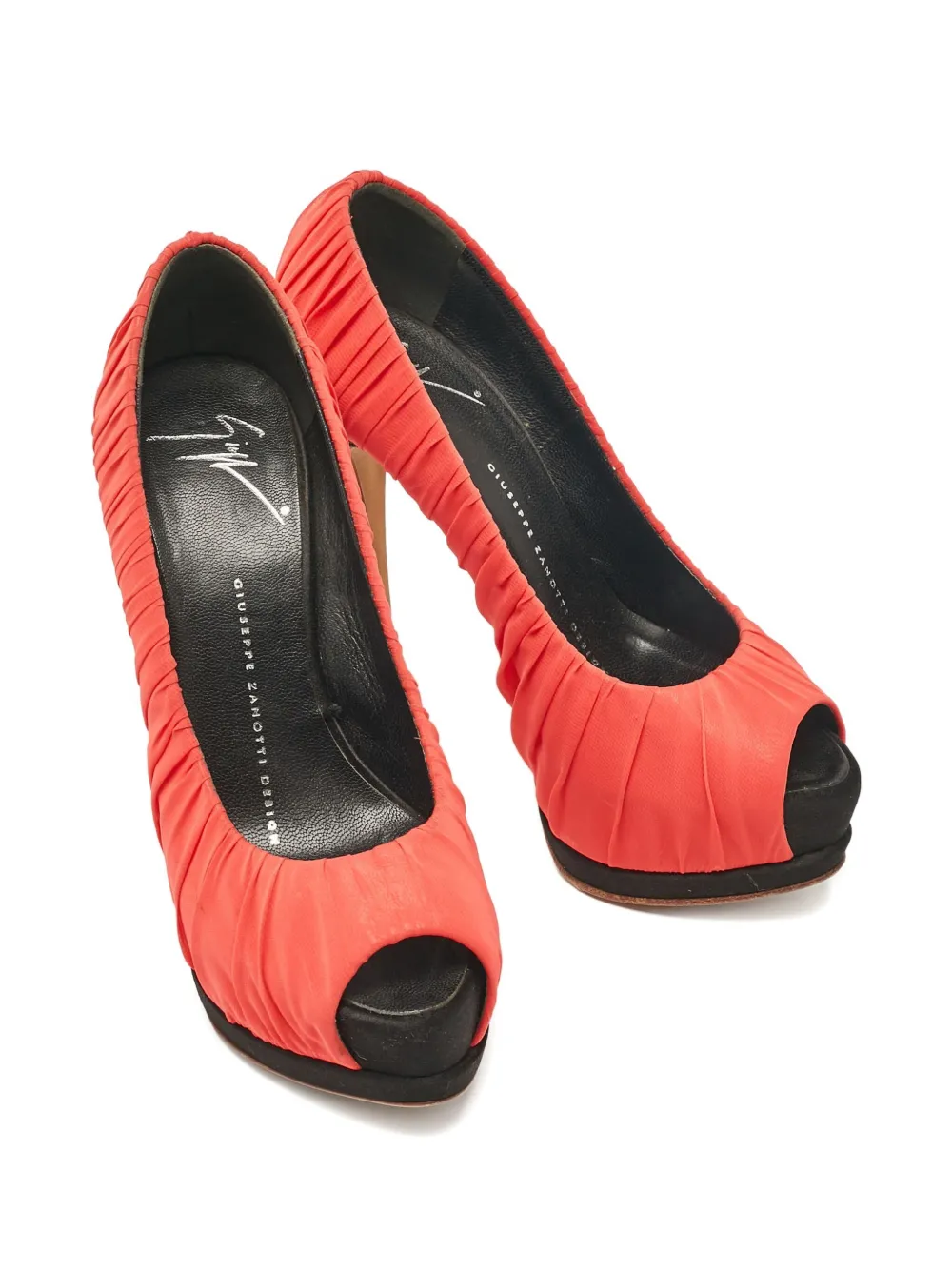 Giuseppe Zanotti Vintage Pre-owned 140 mm gedrapeerde pumps met open neus - Rood