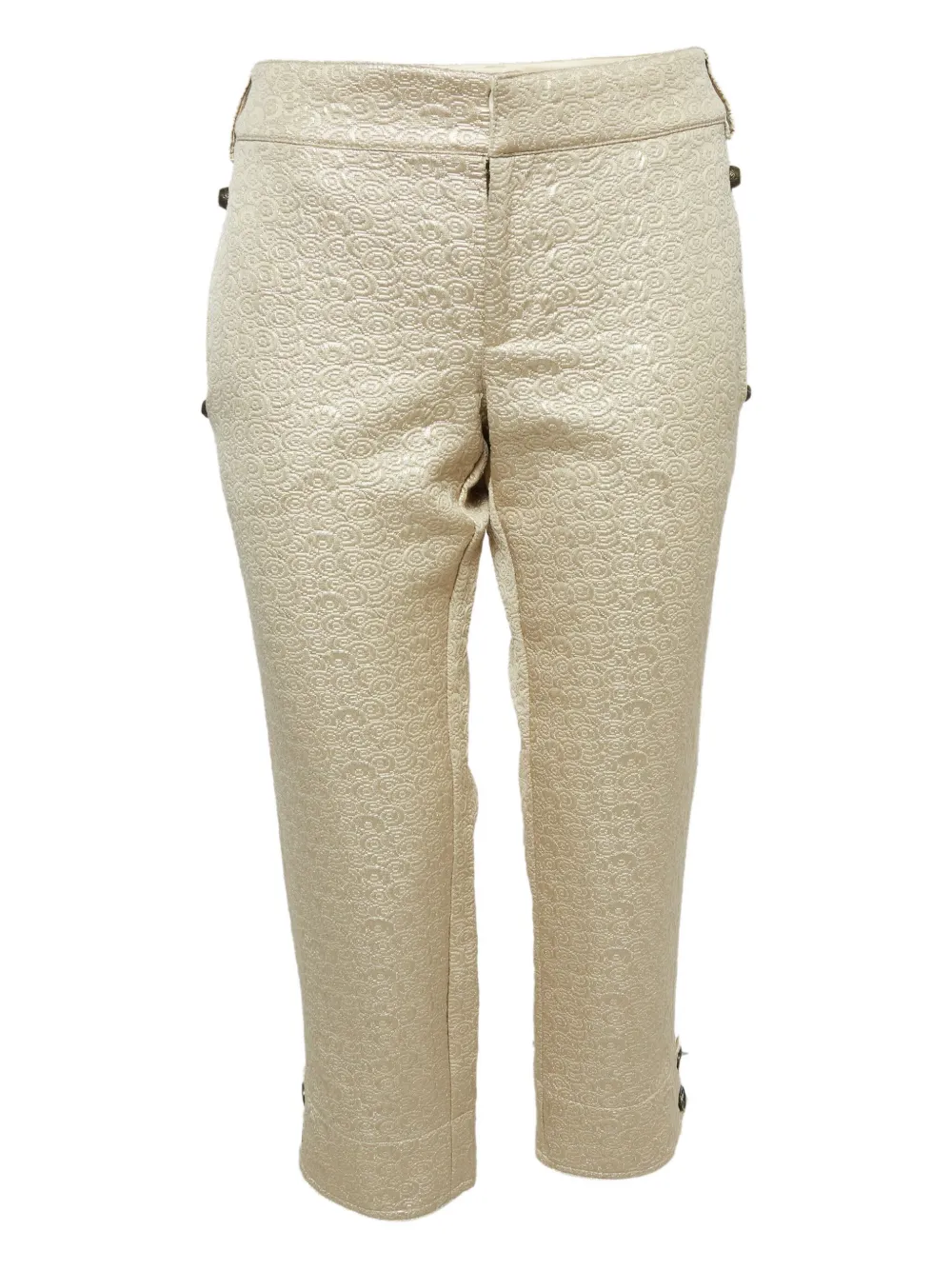 Just Cavalli Vintage rose-pattern trousers | Gold | Image 1