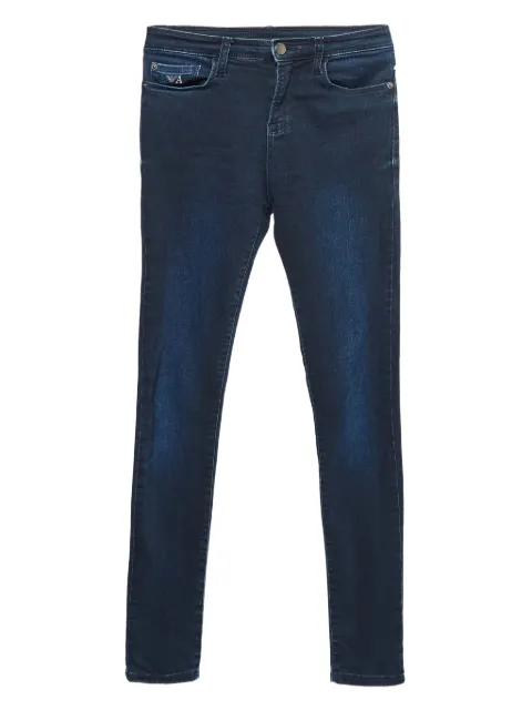 Emporio Armani Pre-Owned logo-embroidered jeans