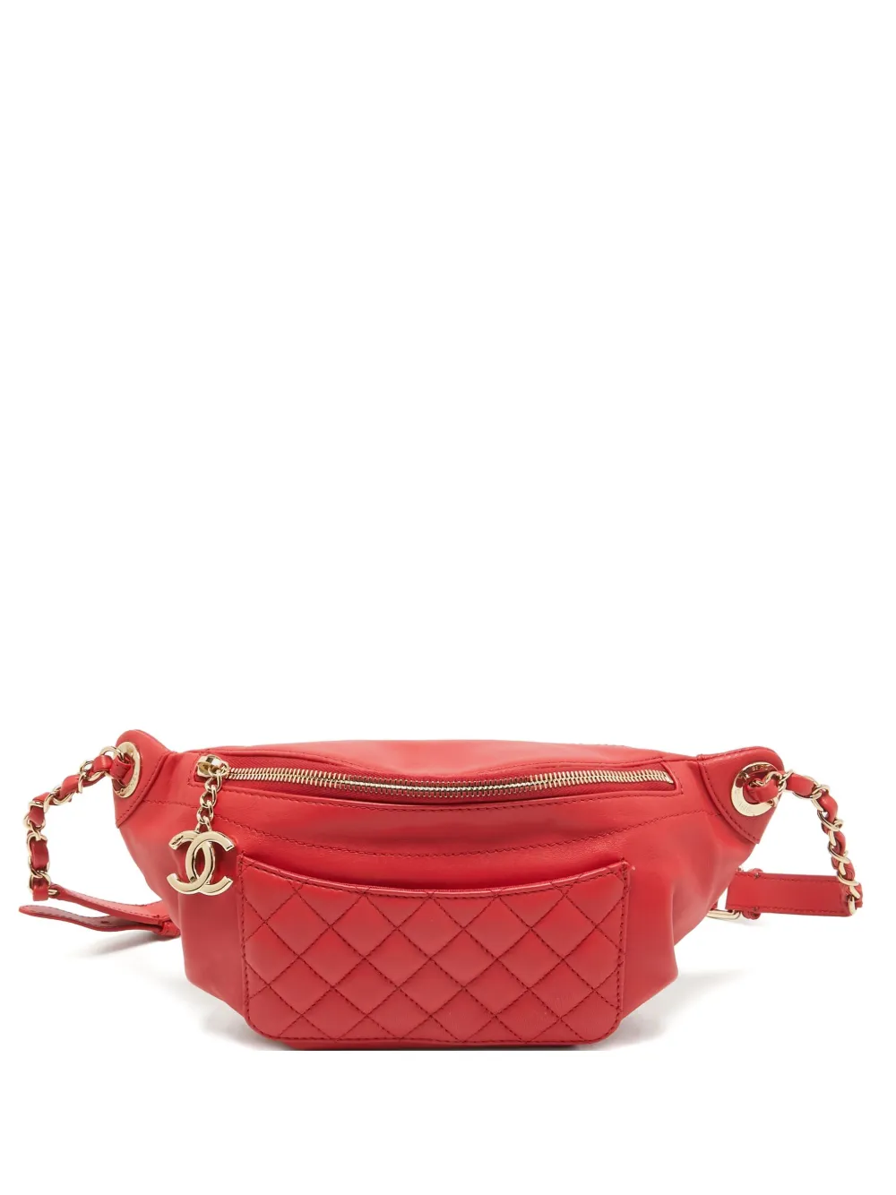 CHANEL Pre-Owned quilted leather belt bag | Red | Image 1