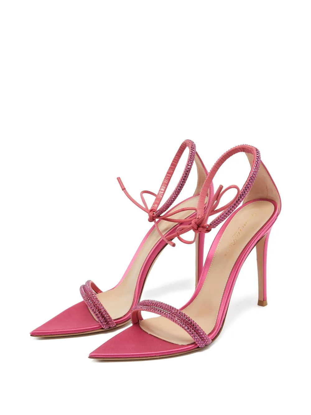 Gianvito Rossi crystal satin sandals | Pink | Image 1