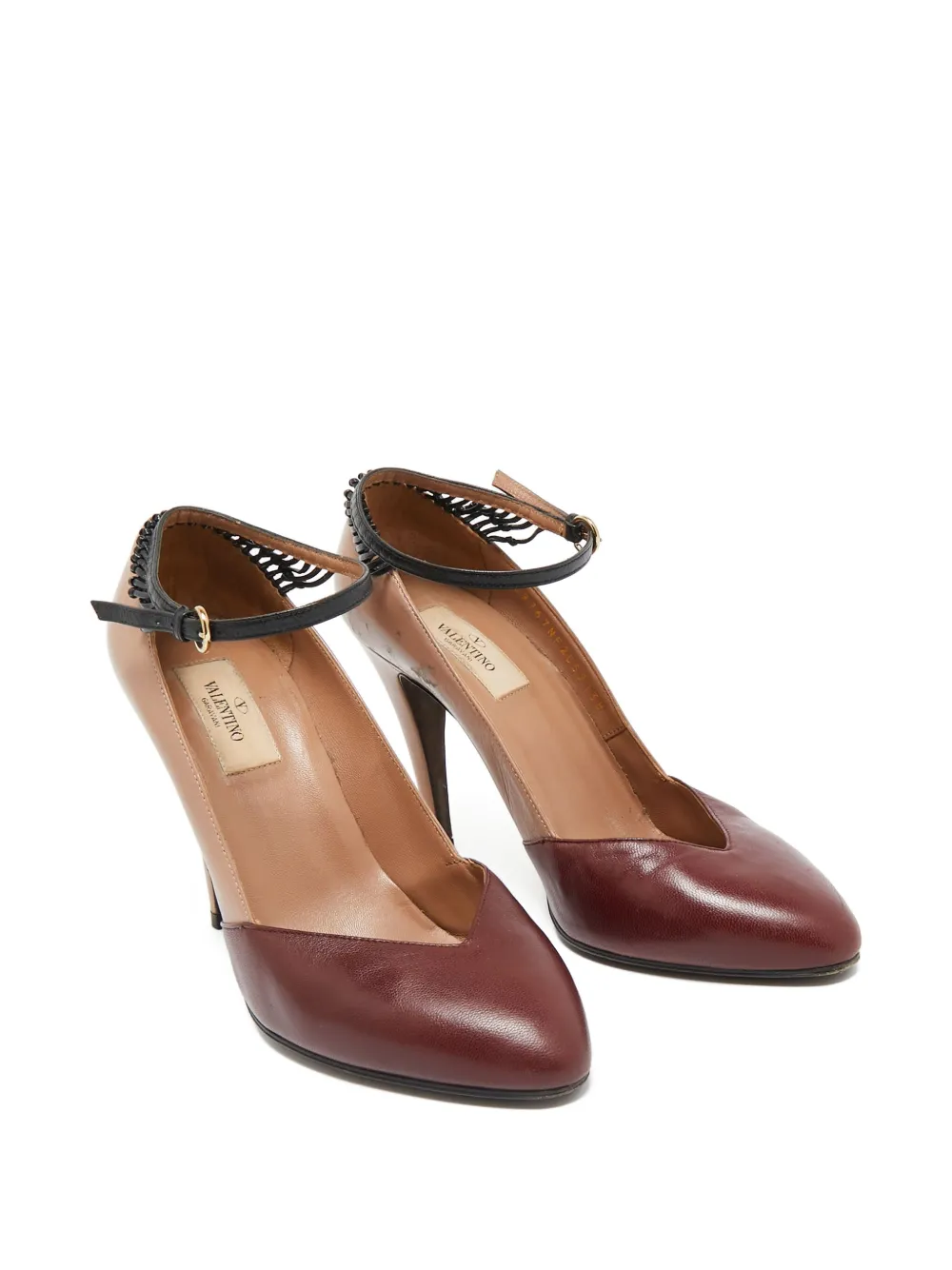 Valentino Garavani Pre-Owned 105 mm leren pumps met hak - Rood