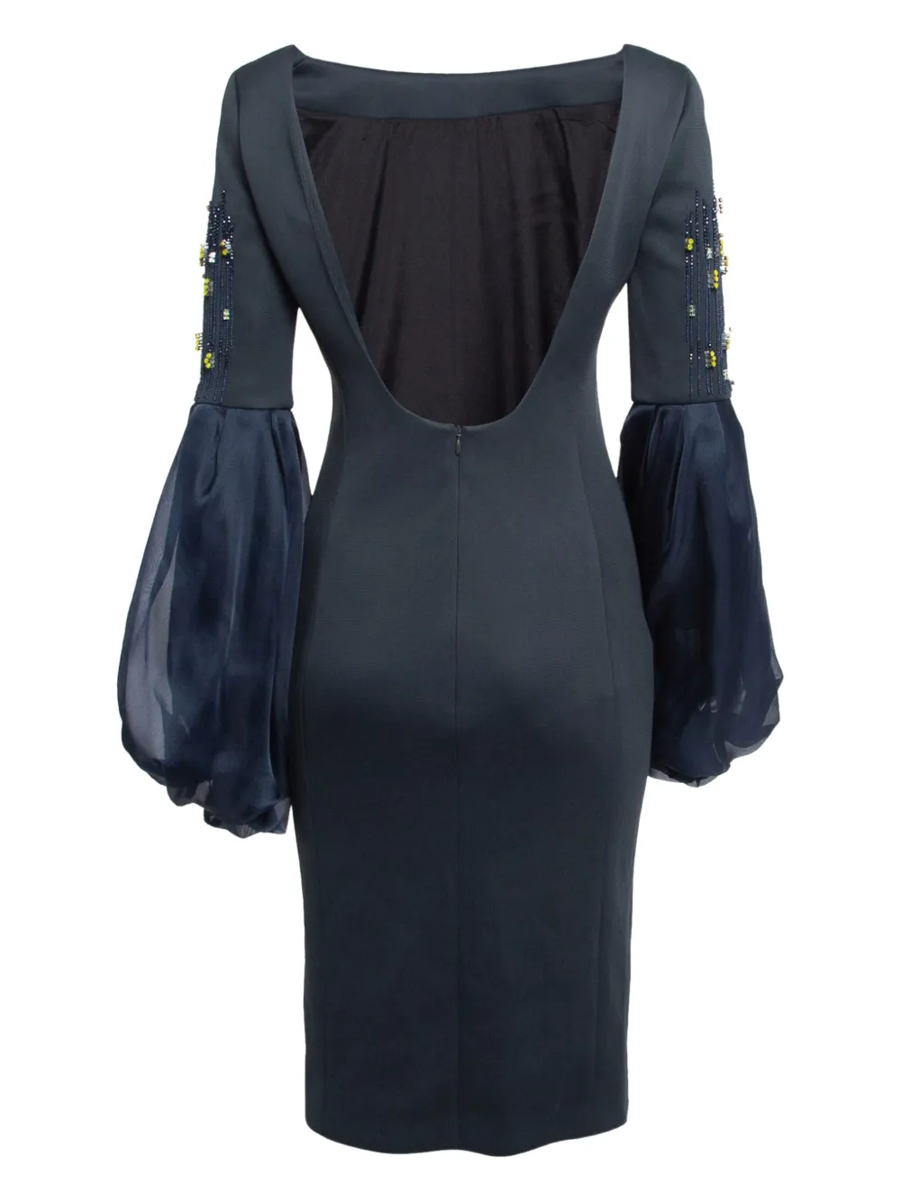 Lanvin Pre-Owned Midi-jurk met kralendetail - Blauw