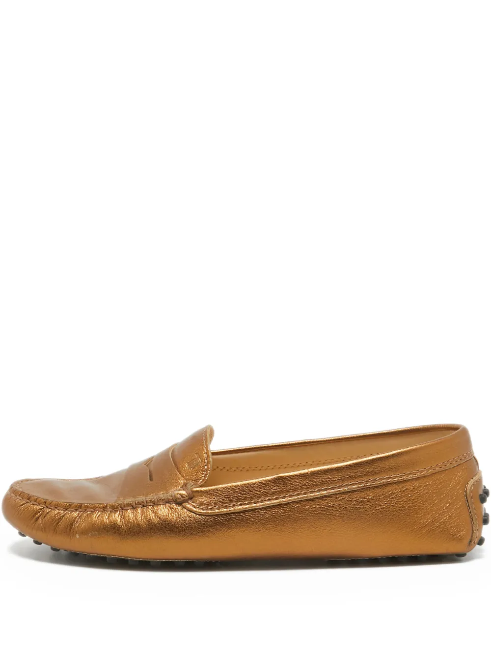 Tod's Vintage メタリック ローファー - ゴールドトーン Tod's Vintage メタリック ローファー - ゴールドトーン