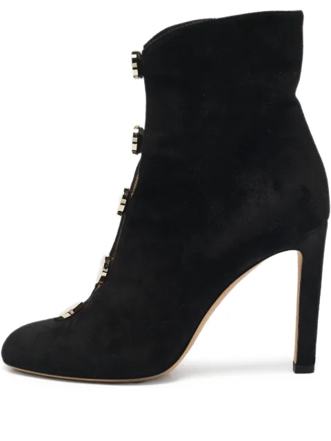 Jimmy Choo Pre-Owned 80mm suede ankle boots